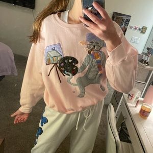 Painter cat sweatshirt